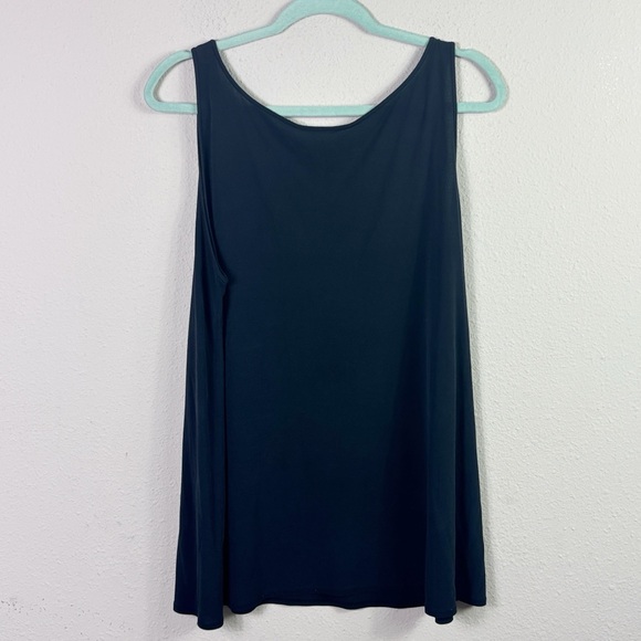 Eileen Fisher 100% Silk Jersey Tank Top in Black size Large - Picture 3 of 7
